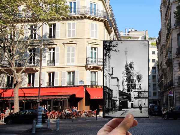 Художник Жюльен Кнез показал как изменился Париж за 100 лет  
