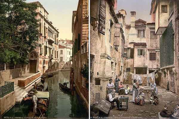 20+ потрясающих цветных фотографий Венеции 1890-х годов  
