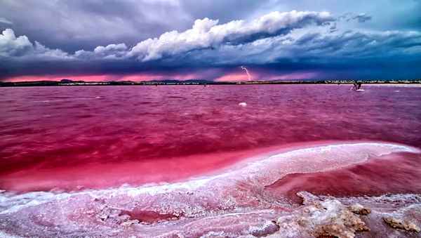 Ретба - розовое озеро на западе Сенегала  